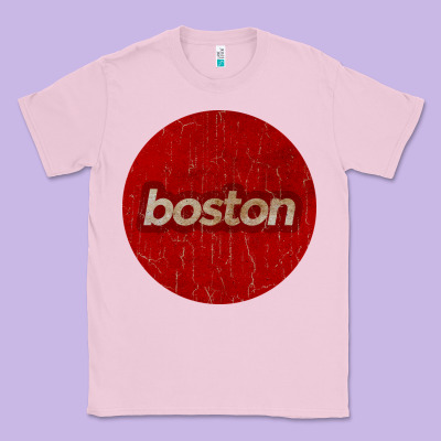Boston   Simple Red Circle Vintage Classic Tee Designed By Floraart