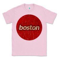 Bubblegum Pink boston   simple red circle vintage Classic Tee - FloraArt
