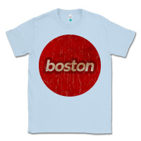Dusty Blue boston   simple red circle vintage Classic Tee - FloraArt