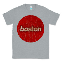 Heather Grey boston   simple red circle vintage Classic Tee - FloraArt