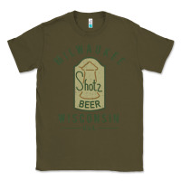 Army Green shotz beer worn Classic Tee - FloraArt