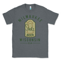 Charcoal Heather shotz beer worn Classic Tee - FloraArt