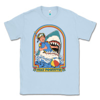 Dusty Blue Stay Positive Classic Classic Tee - FloraArt