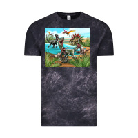 Cloud Black dinosaurs Vintage Tee - TumblerDesignByShophia