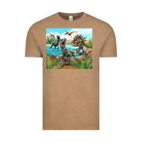 Vintage Coffee dinosaurs Vintage Tee - TumblerDesignByShophia