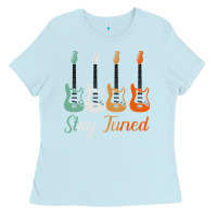 Baby Blue Bass Guitar Vintage Funny Bass Player Bassist Ladies Tee - Bettercallsaul