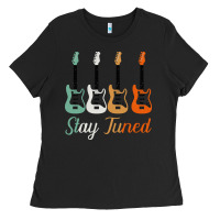 Black Bass Guitar Vintage Funny Bass Player Bassist Ladies Tee - Bettercallsaul