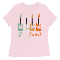 Bubblegum Pink Bass Guitar Vintage Funny Bass Player Bassist Ladies Tee - Bettercallsaul