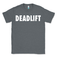 Charcoal Heather deadlift Classic Tee - FloraArt