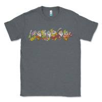 Charcoal Heather Snow White And The Seven Dwarfs Marching In Line Classic Tee - FloraArt