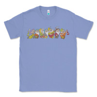 Colony Blue Snow White And The Seven Dwarfs Marching In Line Classic Tee - FloraArt