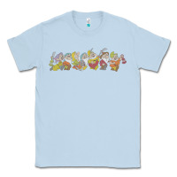Dusty Blue Snow White And The Seven Dwarfs Marching In Line Classic Tee - FloraArt
