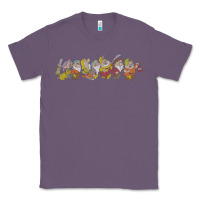 Lavender Snow White And The Seven Dwarfs Marching In Line Classic Tee - FloraArt