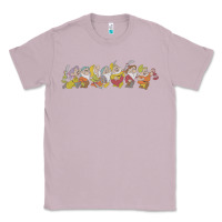 Lilac Snow White And The Seven Dwarfs Marching In Line Classic Tee - FloraArt