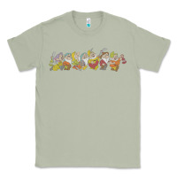 Matcha Snow White And The Seven Dwarfs Marching In Line Classic Tee - FloraArt