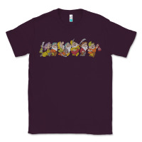 Plum Snow White And The Seven Dwarfs Marching In Line Classic Tee - FloraArt
