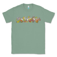 Sage Snow White And The Seven Dwarfs Marching In Line Classic Tee - FloraArt