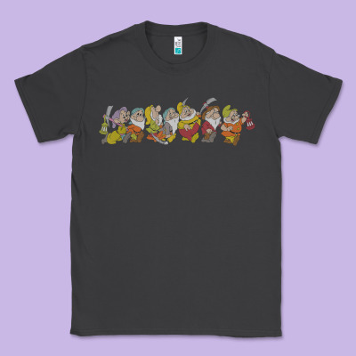 Snow White And The Seven Dwarfs Marching In Line Classic Tee Designed By Floraart