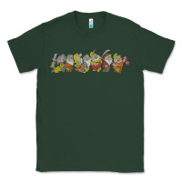 Sports Green Snow White And The Seven Dwarfs Marching In Line Classic Tee - FloraArt