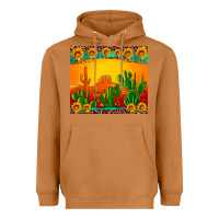 Meerkat desert sunset with cactus sunflowers and leopard Heavyweight Hoodie - Artiststas