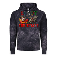 Cloud Black howdy christmas with santa riding his sleighs Vintage Hoodie - CowGirlArtShop