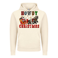 Vintage Artic howdy christmas with santa riding his sleighs Vintage Hoodie - CowGirlArtShop