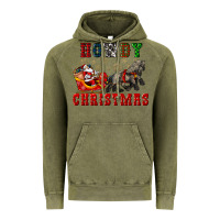 Vintage Olive howdy christmas with santa riding his sleighs Vintage Hoodie - CowGirlArtShop