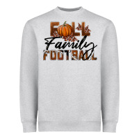 Heather Grey Fall Family Football Heavyweight Sweatshirt - LillyAllenDesigns