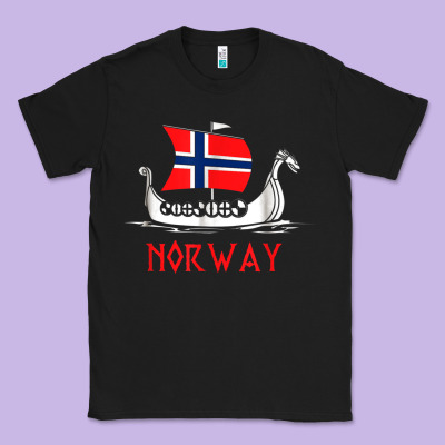 Boat Norwegian Flag Norway Viking Ship Norway Classic Tee Designed By Floraart