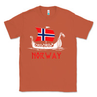 Copper boat norwegian flag norway viking ship norway Classic Tee - FloraArt