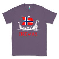 Lavender boat norwegian flag norway viking ship norway Classic Tee - FloraArt