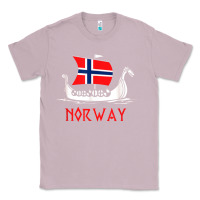 Lilac boat norwegian flag norway viking ship norway Classic Tee - FloraArt