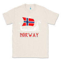 Natural boat norwegian flag norway viking ship norway Classic Tee - FloraArt