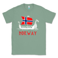 Sage boat norwegian flag norway viking ship norway Classic Tee - FloraArt