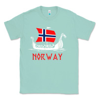 Seafoam boat norwegian flag norway viking ship norway Classic Tee - FloraArt