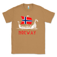 Toasted Coconut boat norwegian flag norway viking ship norway Classic Tee - FloraArt