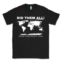 Black Seven Continents Shirt Classic Tee - FloraArt