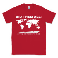 Red Seven Continents Shirt Classic Tee - FloraArt