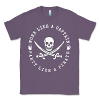 Lavender Work like a captain party like a pirate Classic Tee - FloraArt