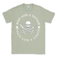 Matcha Work like a captain party like a pirate Classic Tee - FloraArt