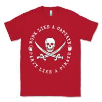 Red Work like a captain party like a pirate Classic Tee - FloraArt