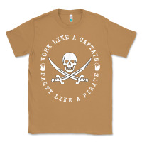 Toasted Coconut Work like a captain party like a pirate Classic Tee - FloraArt