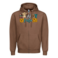 Chestnut Western Howdy Heifer With Simmental Cow Zipper Hoodie - LillyAllenDesigns
