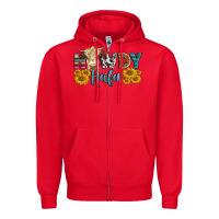 Red Western Howdy Heifer With Simmental Cow Zipper Hoodie - LillyAllenDesigns