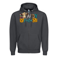 Smoke Western Howdy Heifer With Simmental Cow Zipper Hoodie - LillyAllenDesigns