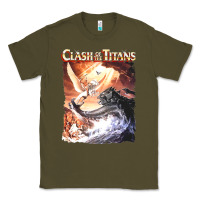 Army Green Clash of the Titans (Transparent) Classic Tee - ArtMosaic