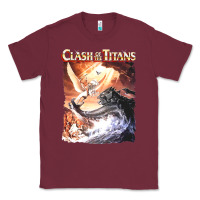 Burgundy Clash of the Titans (Transparent) Classic Tee - ArtMosaic