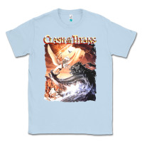 Dusty Blue Clash of the Titans (Transparent) Classic Tee - ArtMosaic