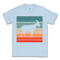 Dusty Blue goat goats retro style vintage 140 goat lover Classic Tee - ArtMosaic