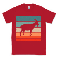 Red goat goats retro style vintage 140 goat lover Classic Tee - ArtMosaic